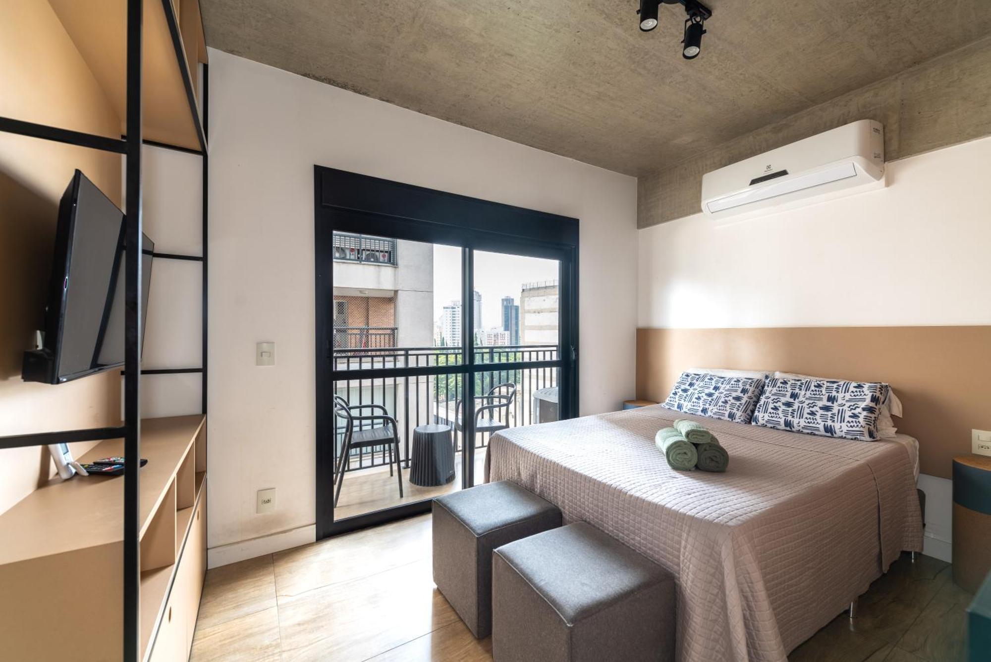 83 New Studio Next Paulista Av, Fast Wifi And Balcony サンパウロ エクステリア 写真
